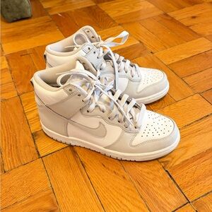 Women's Nike Dunk High Retro White Vast Gray High-Top Sneakers